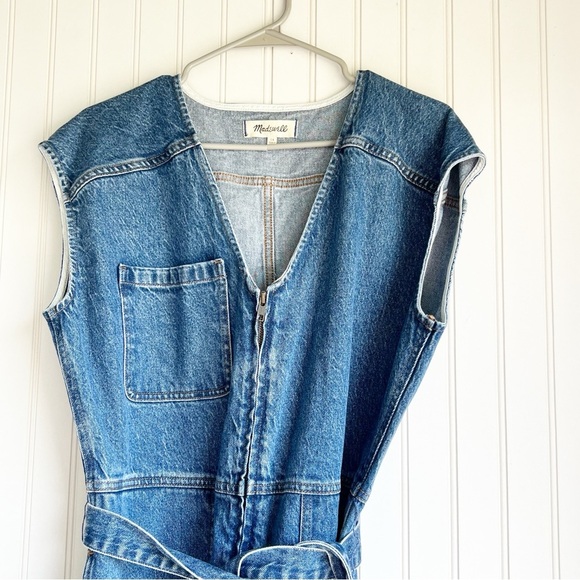 MADEWELL Size 14 Zip-Front Romper: TENCEL Denim Edition - Picture 5 of 9